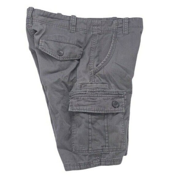 1688 Revolution Shorts Mens Size 30 Flat Front 100% Cotton Grey Casual Cargo - Picture 5 of 6